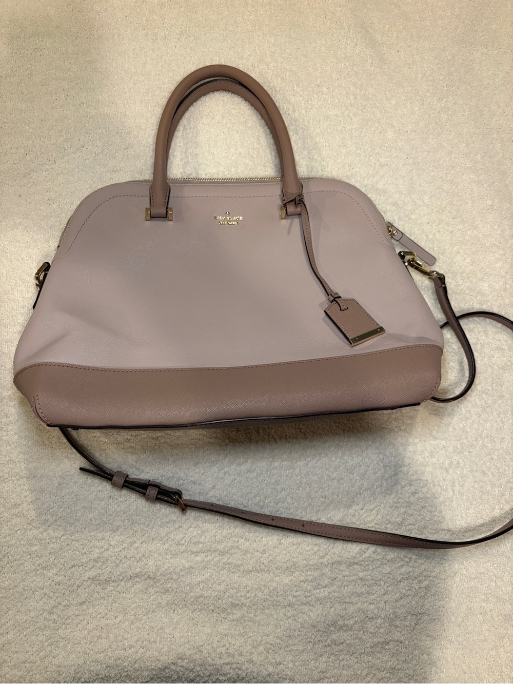 Kate Spade Mauve Pink Leather Satchel
